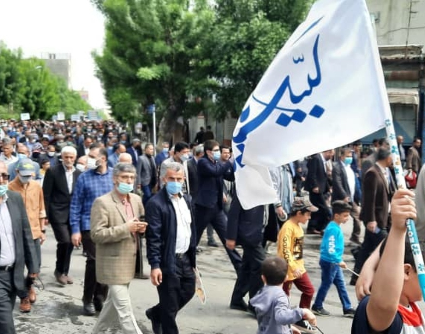 حضور دانشگاهیان مرکز آموزش عالی شهید باکری میاندوآب در راهپیمایی روز جهانی قدس 1401 (به روایت تصویر)