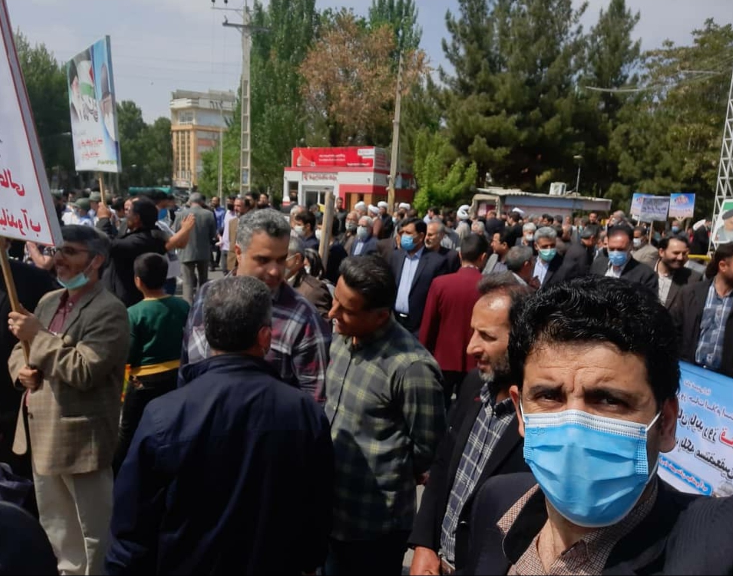حضور دانشگاهیان مرکز آموزش عالی شهید باکری میاندوآب در راهپیمایی روز جهانی قدس 1401 (به روایت تصویر)
