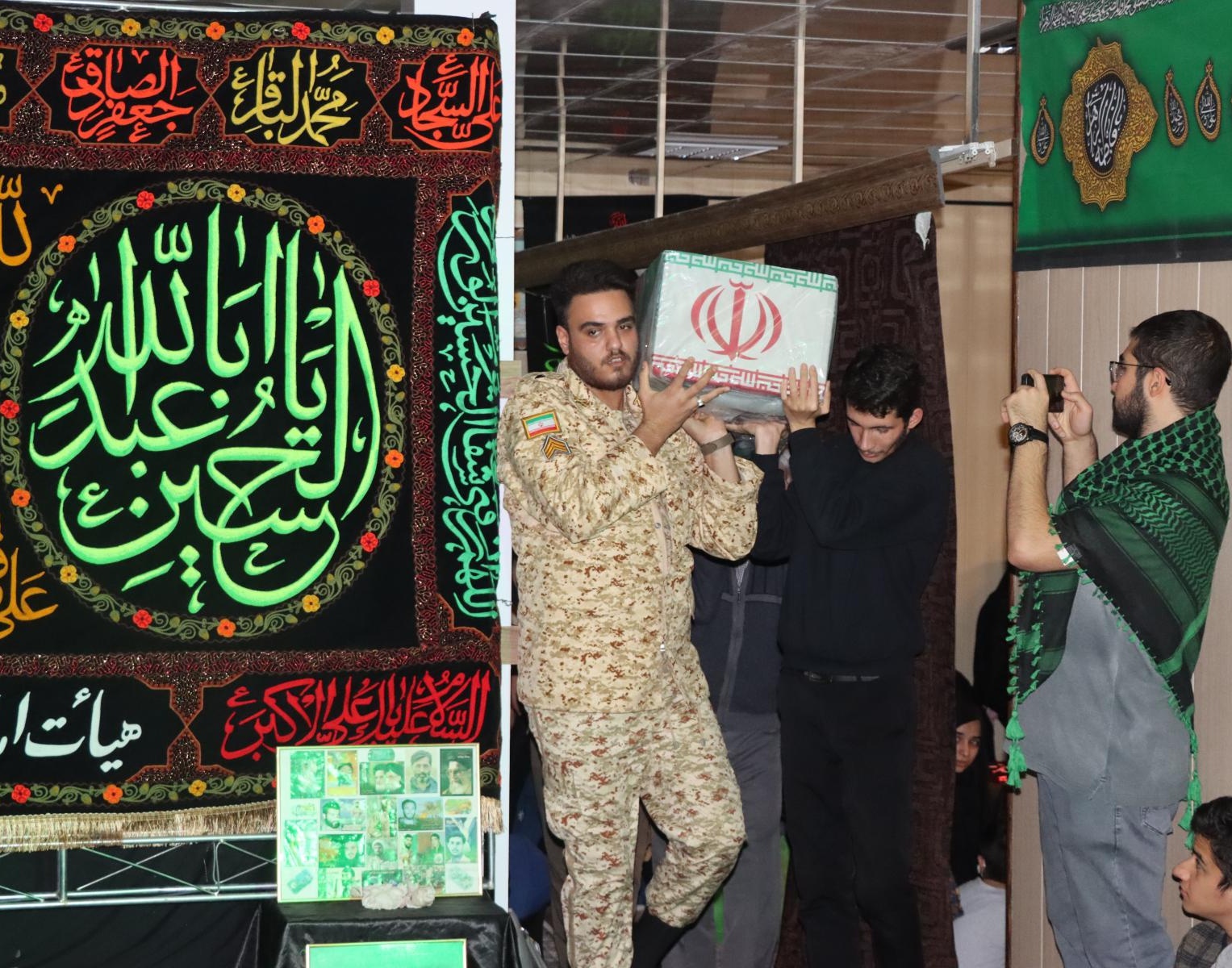 گزارش برگزاری مراسم عزاداری شهادت حضرت فاطمه (س) متبرک به پیکر شهید گمنام