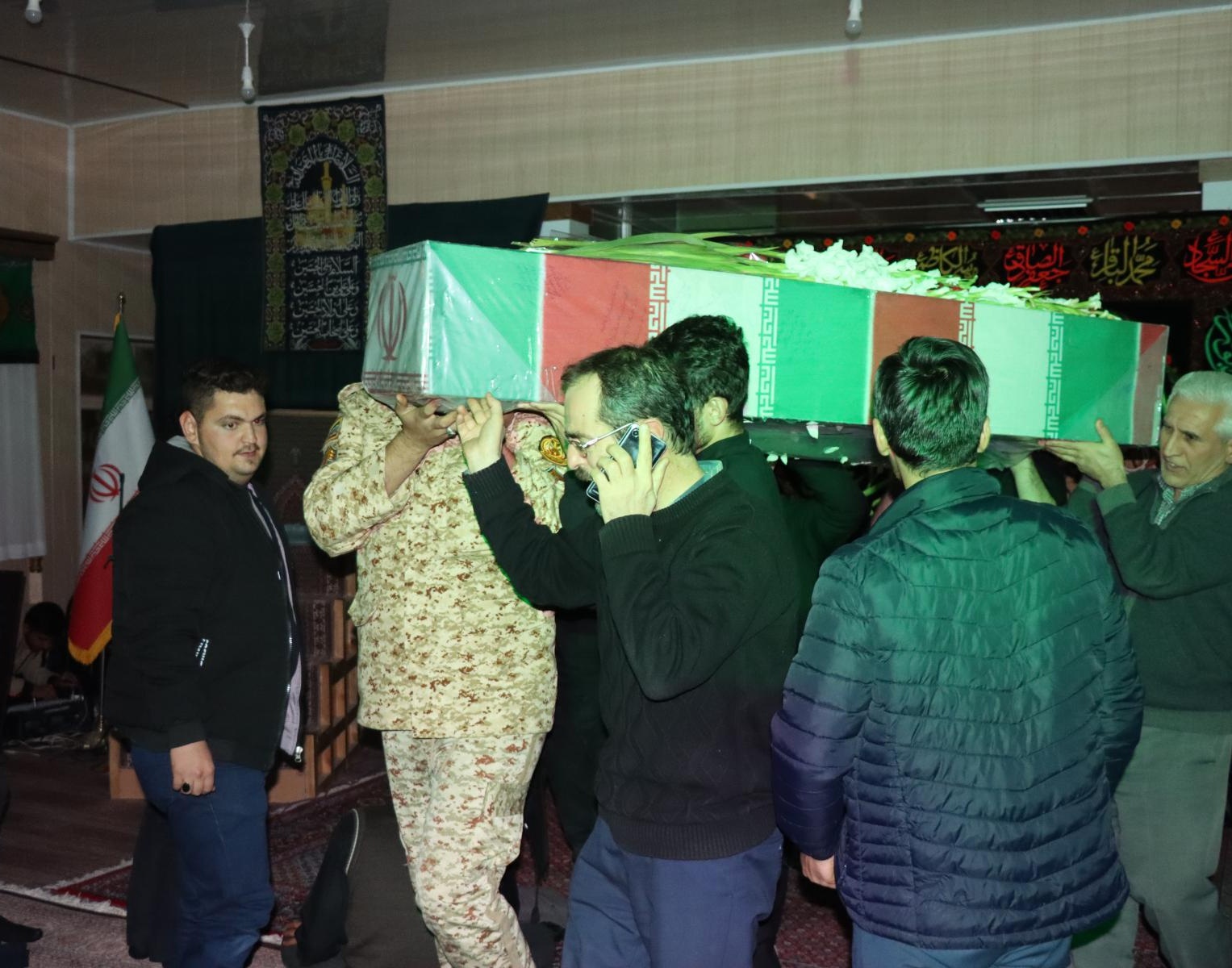 گزارش برگزاری مراسم عزاداری شهادت حضرت فاطمه (س) متبرک به پیکر شهید گمنام