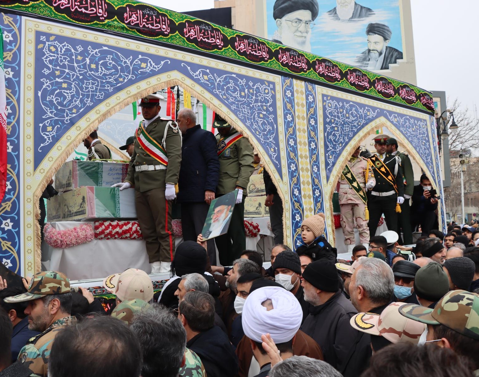 گزارش برگزاری مراسم باشکوه تشییع پیکر مطهر ۶ شهید گمنام 