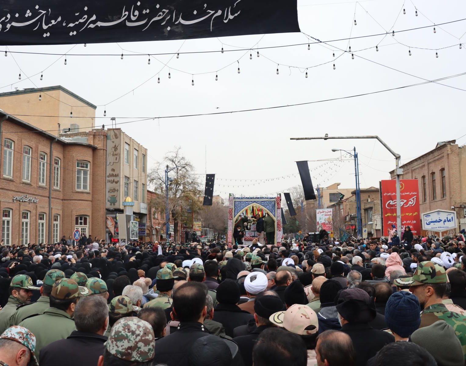 گزارش برگزاری مراسم باشکوه تشییع پیکر مطهر ۶ شهید گمنام 