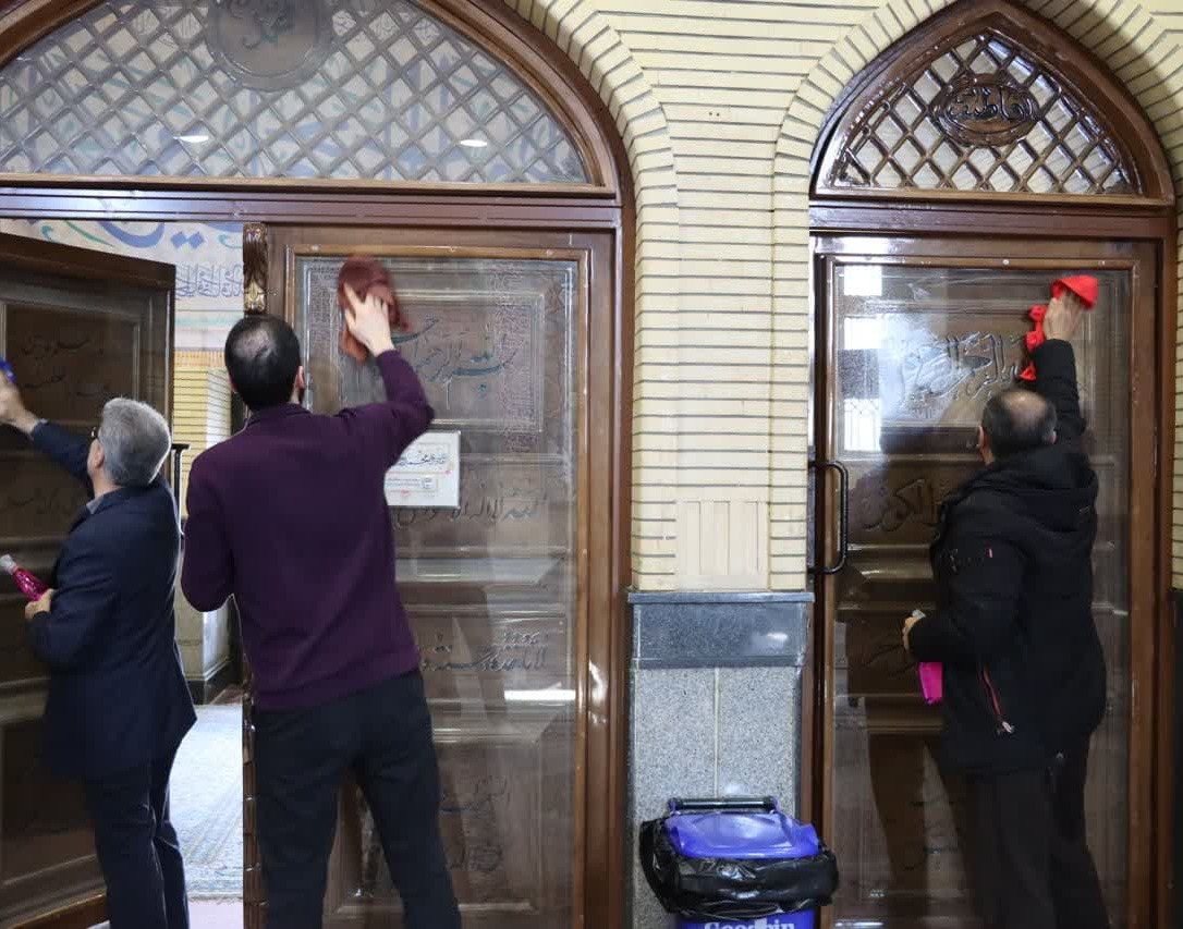 مراسم استقبال از ماه مبارک رمضان و غبارروبی مسجد دانشگاه ارومیه