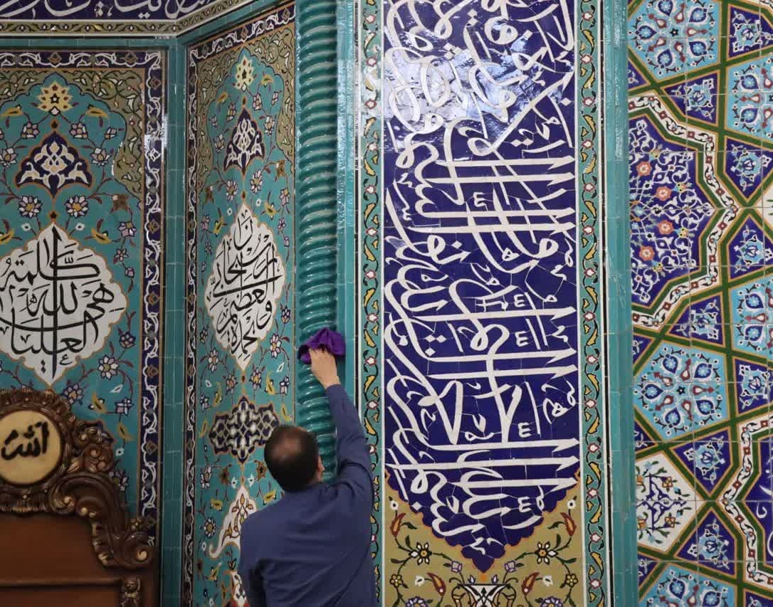 مراسم استقبال از ماه مبارک رمضان و غبارروبی مسجد دانشگاه ارومیه