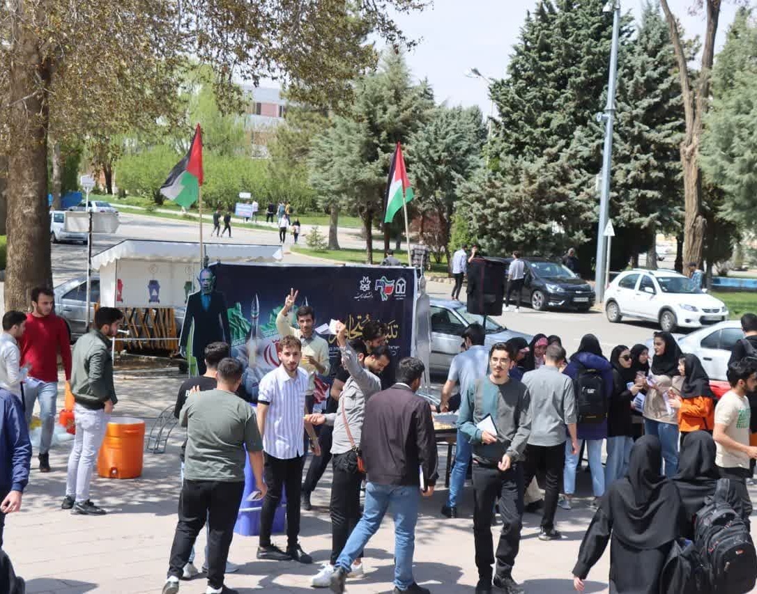جشن دانشگاهیان دانشگاه ارومیه در پی حملات موشکی جمهوری اسلامی ایران توسط سپاه پاسداران انقلاب اسلامی + کلیپ
