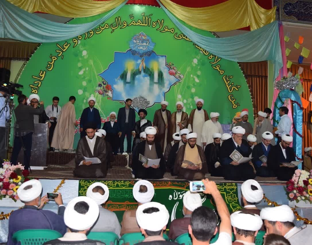 مراسم جشن و سرور به مناسبت عیدالله اکبر عید امامت و ولایت، عید غدیر خم در میاندواب