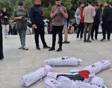 برپایی خیمه مقاومت در حمایت از مردم مظلوم فلسطین در دانشگاه ارومیه