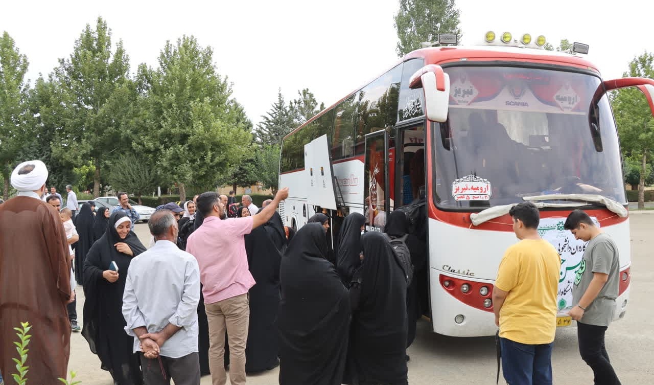 گزارش تصویری مراسم بدرقه کاروان دانشجویی پیاده‌روی اربعین حسینی سال ۱۴۰۲ دانشگاه ارومیه