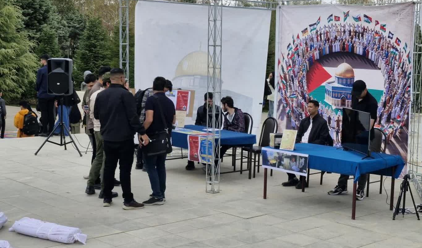 برپایی خیمه مقاومت در حمایت از مردم مظلوم فلسطین در دانشگاه ارومیه