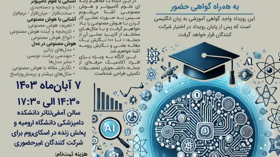 کارگاه بکارگیری هوش مصنوعی در کار آکادمیک