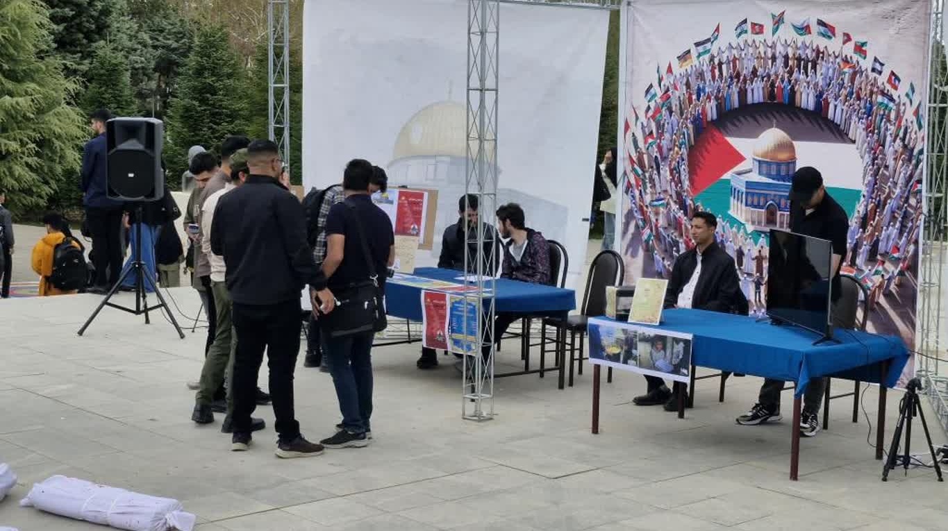 برپایی خیمه مقاومت در حمایت از مردم مظلوم فلسطین در دانشگاه ارومیه